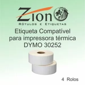Etiqueta Compatível DYMO 30252 - 4 Rolos