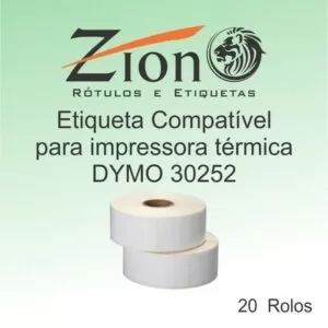 Etiqueta Compatível DYMO 30252 - 20 Rolos